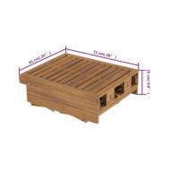 Chaise longue pliable avec coussin Bois d'acacia solide