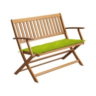 Banc de jardin avec coussin 120 cm Bois d'acacia massif