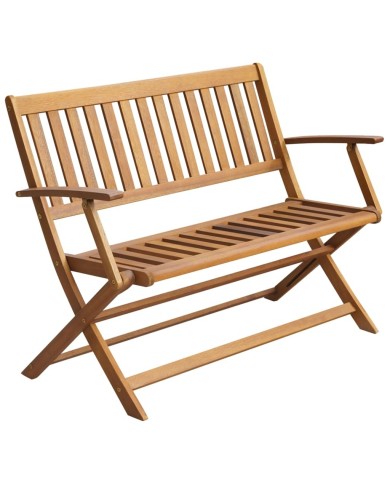 Banc de jardin avec coussin 120 cm Bois d'acacia massif