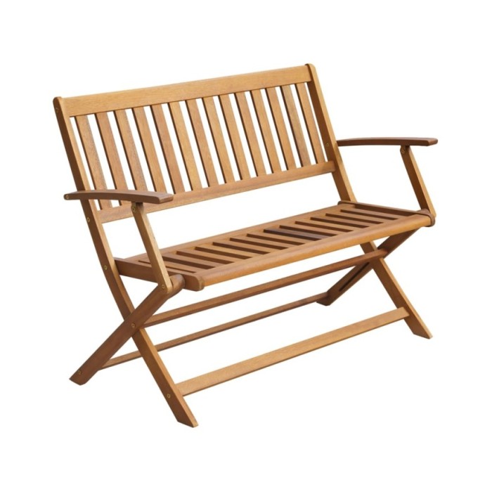 Banc de jardin avec coussin 120 cm Bois d'acacia massif