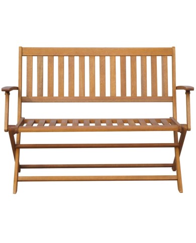 Banc de jardin avec coussin 120 cm Bois d'acacia massif
