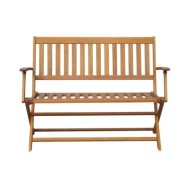 Banc de jardin avec coussin 120 cm Bois d'acacia massif