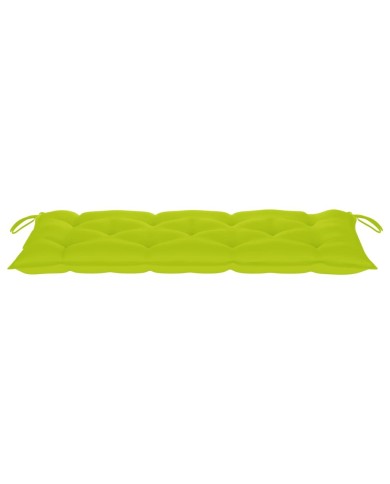 Banc de jardin avec coussin 120 cm Bois d'acacia massif
