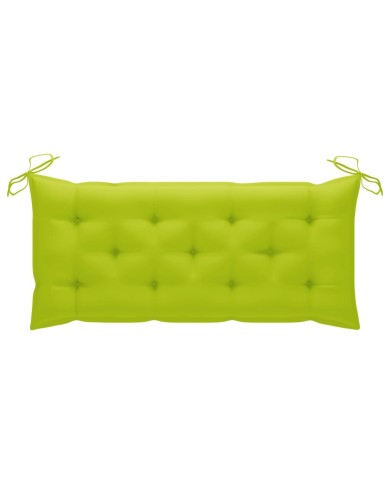 Banc de jardin avec coussin 120 cm Bois d'acacia massif