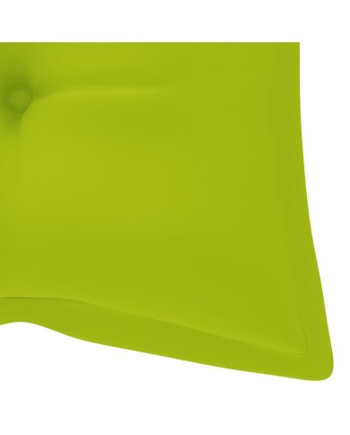 Banc de jardin avec coussin 120 cm Bois d'acacia massif