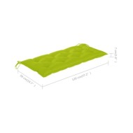 Banc de jardin avec coussin 120 cm Bois d'acacia massif