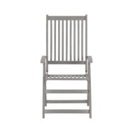 Chaises inclinables de jardin 3 pcs avec coussins Bois d'acacia