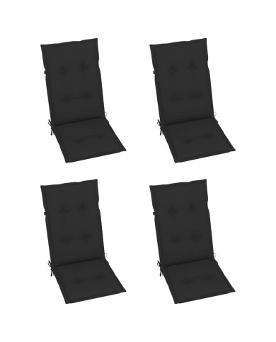 Chaises inclinables de jardin 3 pcs avec coussins Bois d'acacia