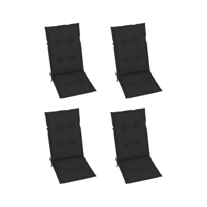 Chaises inclinables de jardin 3 pcs avec coussins Bois d'acacia