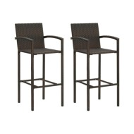 Ensemble de bar de jardin 3 pcs Marron
