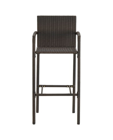 Ensemble de bar de jardin 3 pcs Marron