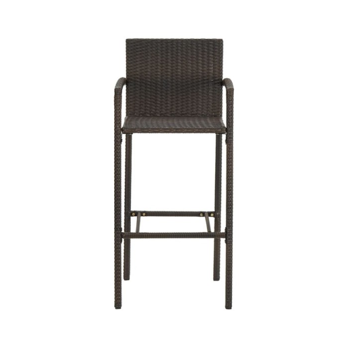 Ensemble de bar de jardin 3 pcs Marron