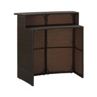 Ensemble de bar de jardin 3 pcs Marron