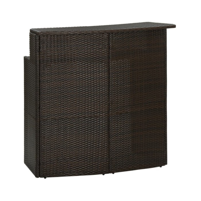 Ensemble de bar de jardin 3 pcs Marron