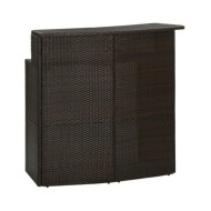Ensemble de bar de jardin 3 pcs Marron