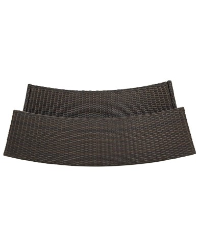 Ensemble de bar de jardin 3 pcs Marron