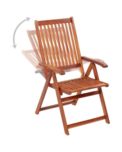 Chaises pliables de jardin 4 pcs Bois d'acacia solide 