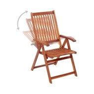 Chaises pliables de jardin 4 pcs Bois d'acacia solide 