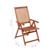Chaises pliables de jardin 4 pcs Bois d'acacia solide 