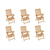 Chaises de jardin 6 pcs avec coussins anthracite Bois de teck