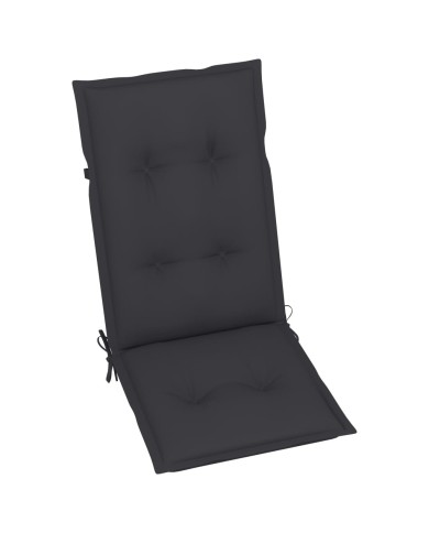 Chaises de jardin 6 pcs avec coussins anthracite Bois de teck