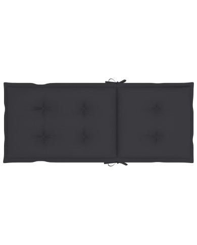 Chaises de jardin 6 pcs avec coussins anthracite Bois de teck