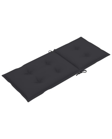 Chaises de jardin 6 pcs avec coussins anthracite Bois de teck