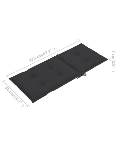 Chaises de jardin 6 pcs avec coussins anthracite Bois de teck