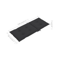 Chaises de jardin 6 pcs avec coussins anthracite Bois de teck