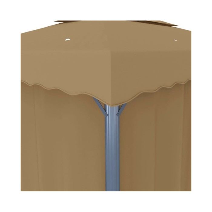 Tonnelle avec rideau 4x3 m Taupe Aluminium