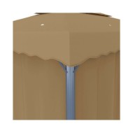 Tonnelle avec rideau 4x3 m Taupe Aluminium