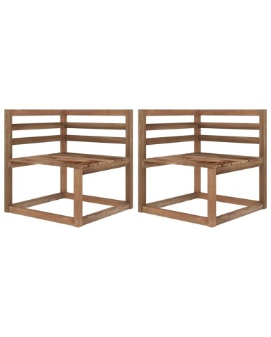 Canapé palette de jardin 3 places et coussins vert vif Pinède