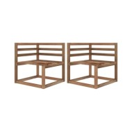 Canapé palette de jardin 3 places et coussins vert vif Pinède