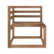 Canapé palette de jardin 3 places et coussins vert vif Pinède