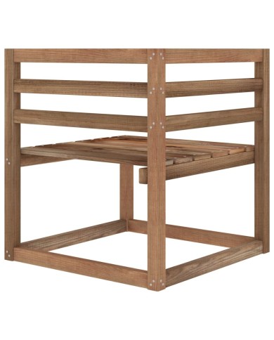 Canapé palette de jardin 3 places et coussins vert vif Pinède