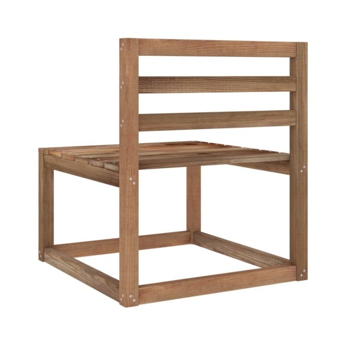 Canapé palette de jardin 3 places et coussins vert vif Pinède