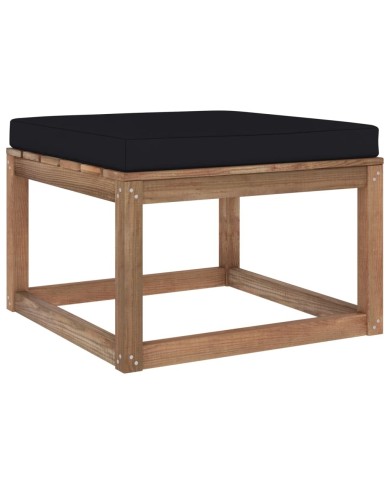 Salon palette de jardin 3pcs avec coussins Bois de pin imprégné