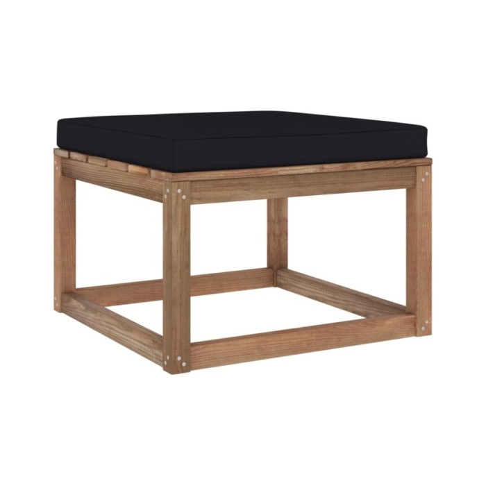 Salon palette de jardin 3pcs avec coussins Bois de pin imprégné