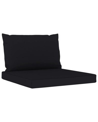 Salon de jardin 5 pcs avec coussins noir