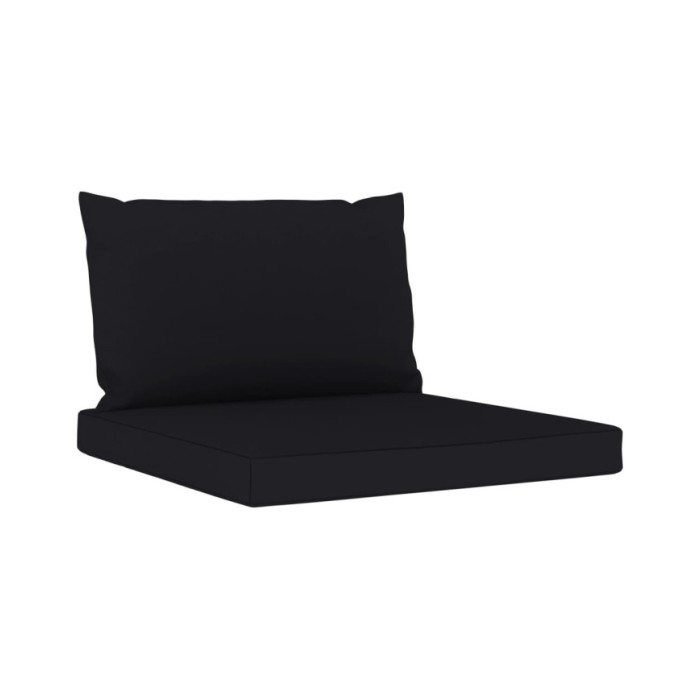 Salon de jardin 5 pcs avec coussins noir