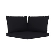 Salon de jardin 5 pcs avec coussins noir