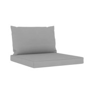 Salon de jardin 6 pcs avec coussins gris