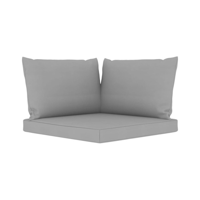 Salon de jardin 6 pcs avec coussins gris