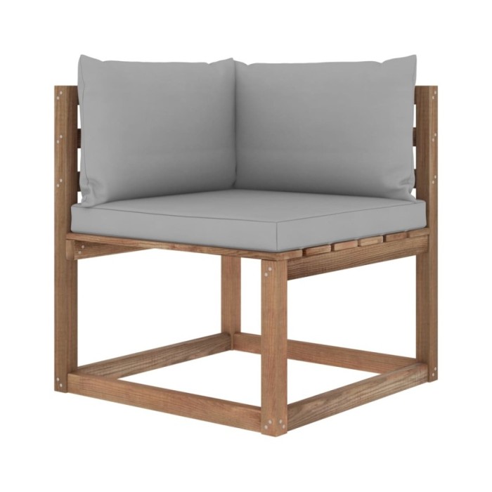 Salon palette de jardin 7 pcs et coussins Bois de pin imprégné
