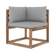 Salon palette de jardin 7 pcs et coussins Bois de pin imprégné