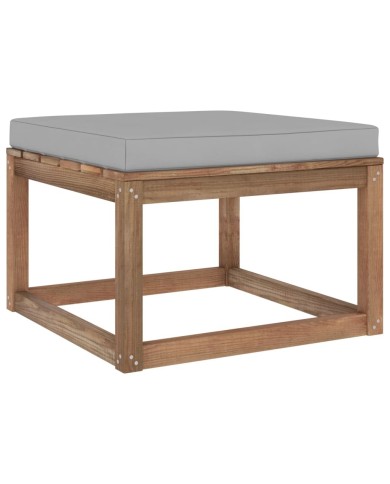 Salon palette de jardin 7 pcs et coussins Bois de pin imprégné