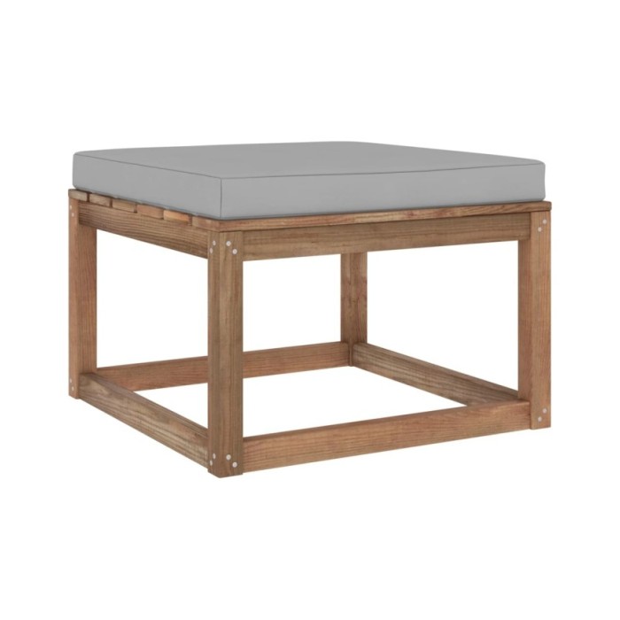 Salon palette de jardin 7 pcs et coussins Bois de pin imprégné