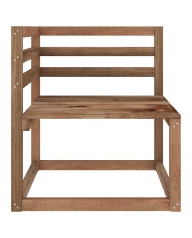 Salon de jardin 8 pcs Marron Bois de pin imprégné