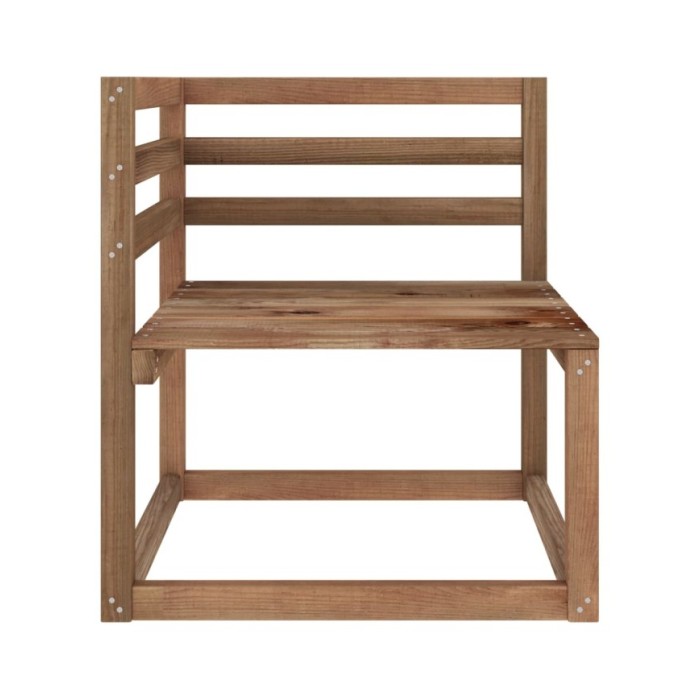 Salon de jardin 8 pcs Marron Bois de pin imprégné