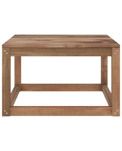 Salon de jardin 8 pcs Marron Bois de pin imprégné